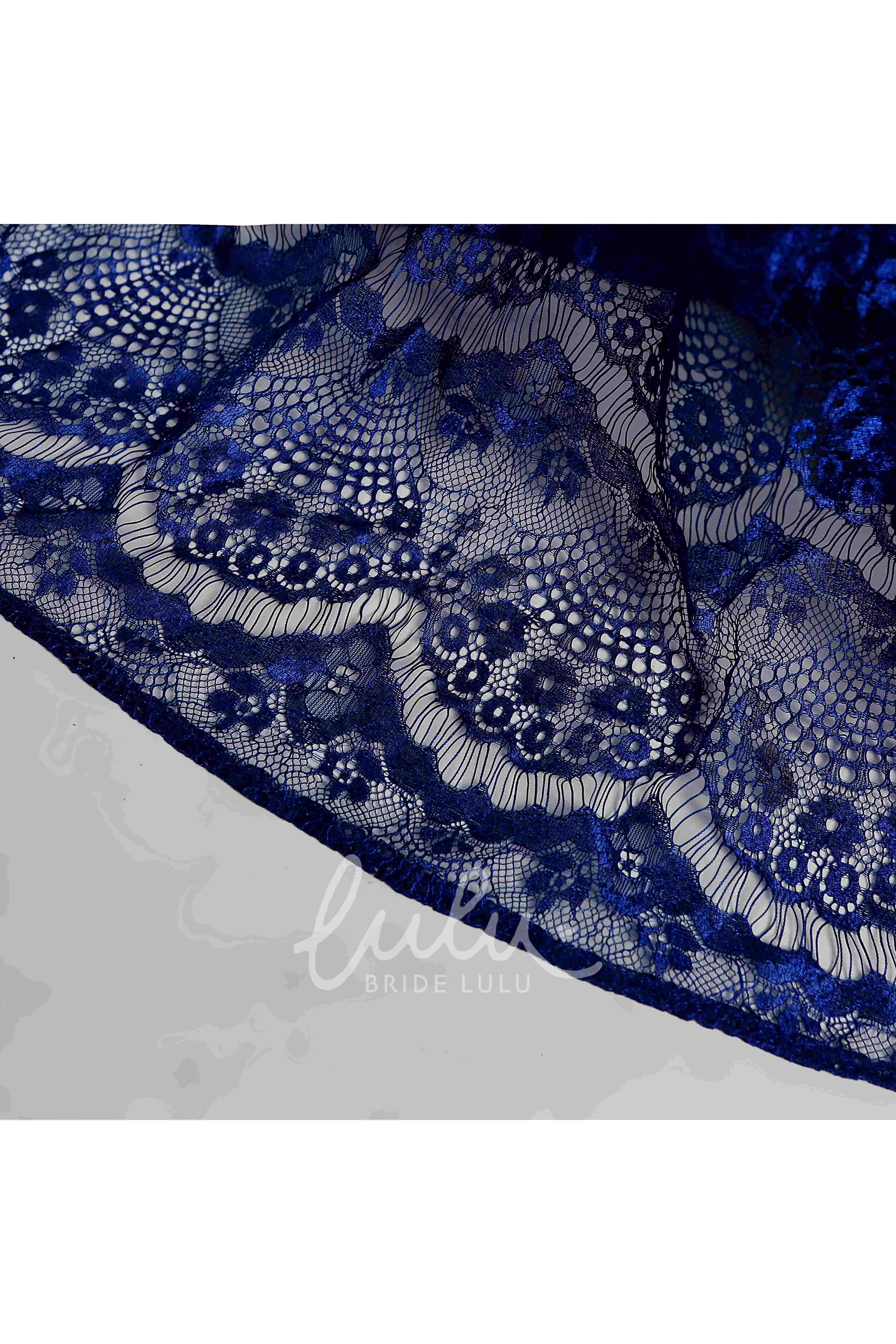 Maternity Lace A-line Dress with Cap Sleeves and V-neckline