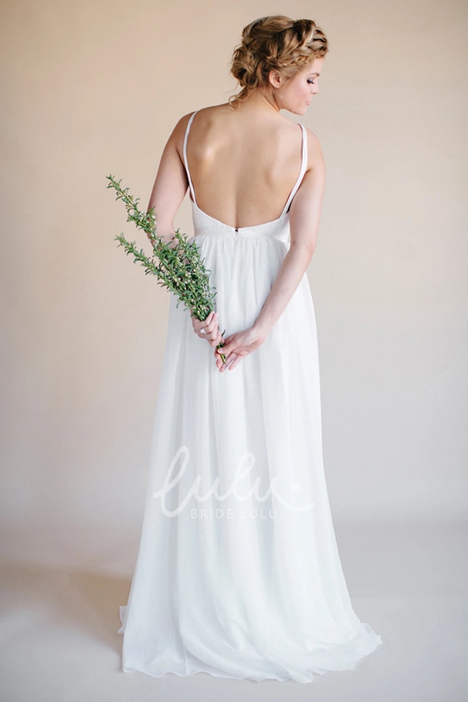 Sheath Long Sleeveless Spaghetti Lace Wedding Dress Lace Sleeveless Sheath Wedding Dress