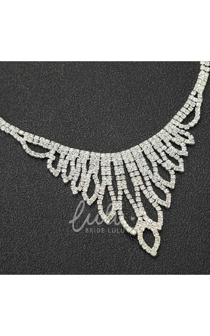 Fabulous Bridal and Gala Rhinestone Necklace and Earrings Jewelry Set