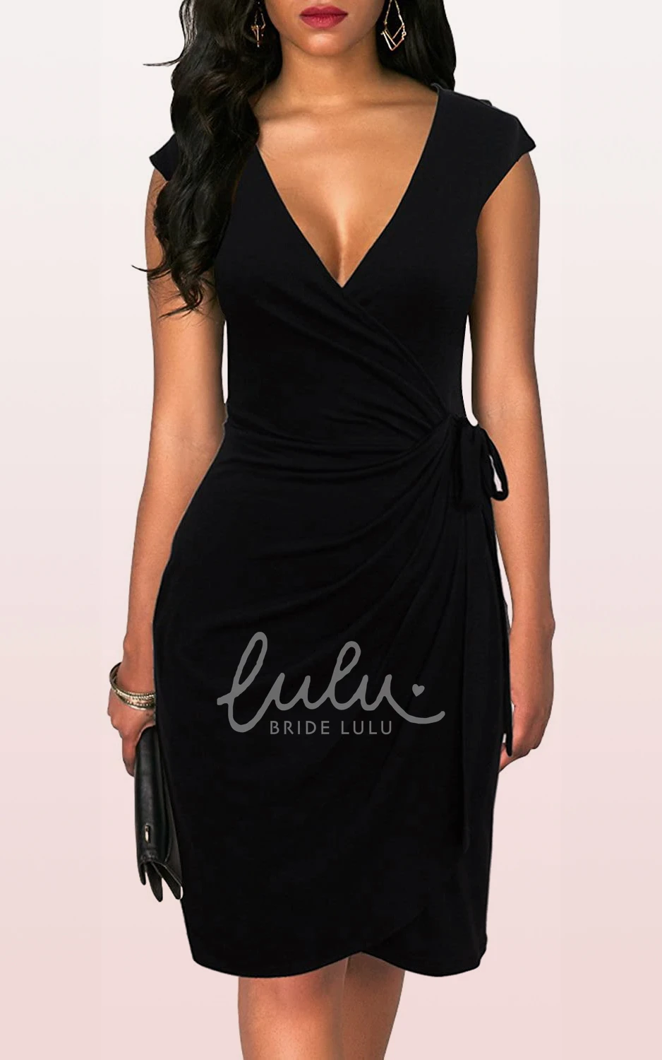 Jersey Sheath Dress Short Sleeve Casual Sexy Draped Ruched