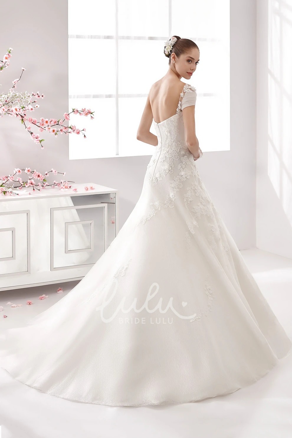 Lace Appliques One Strap A-line Wedding Dress with Sweetheart Neckline