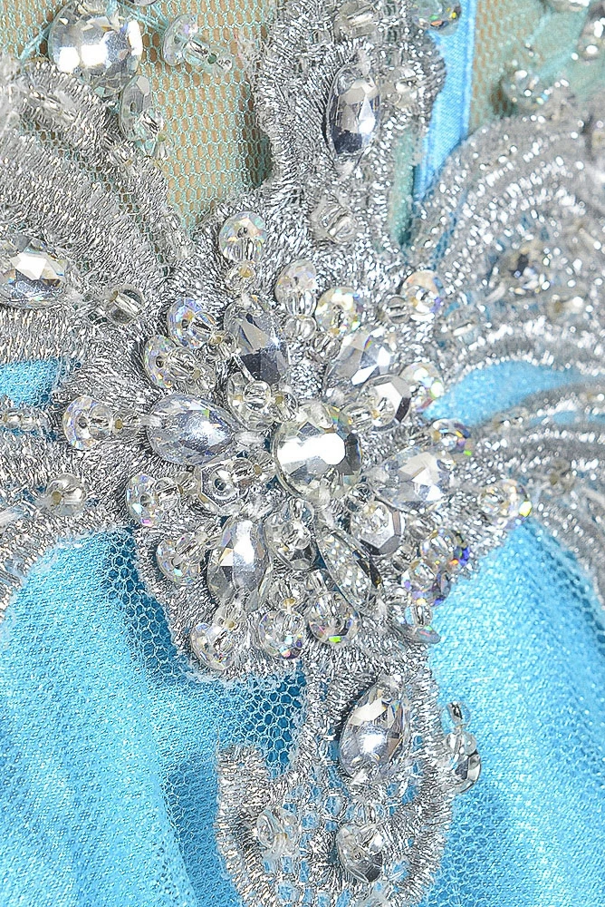 Sweetheart A-Line Beaded Tulle&Satin Prom Dress with Pleats Floor Length