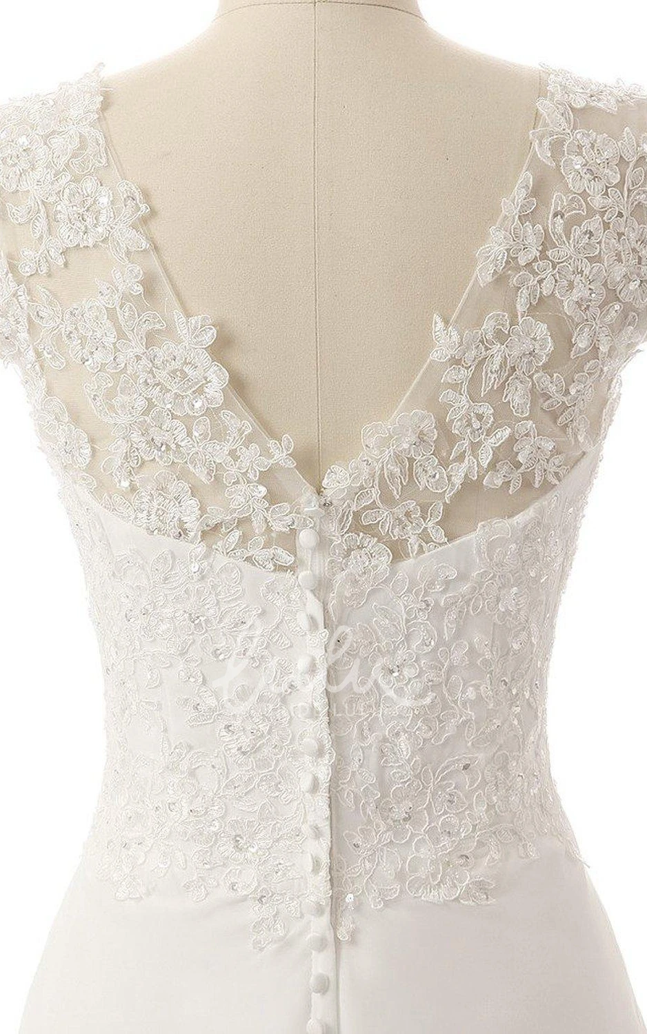 Illusion Lace-Up Back Dress with Sweetheart Neckline and Flower Embroidery