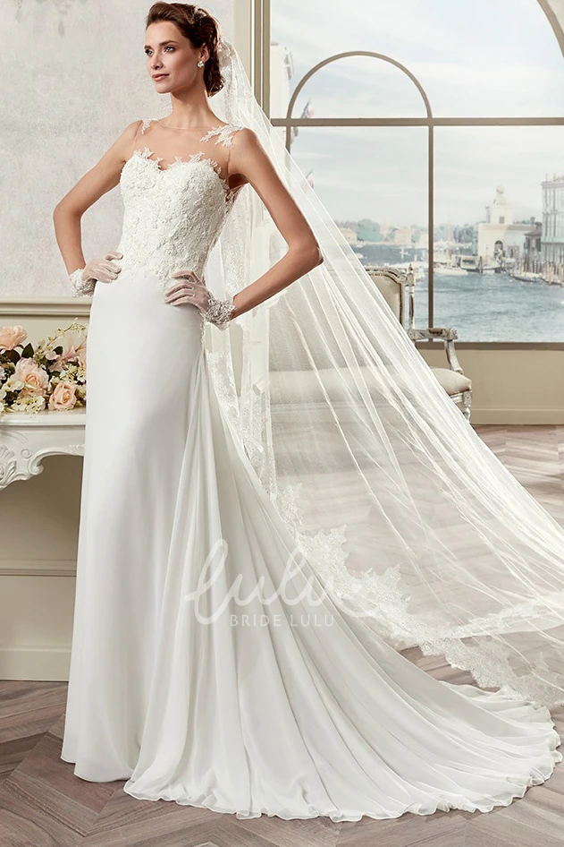Sweetheart Satin Wedding Dress with Lace Bodice and Detachable Train