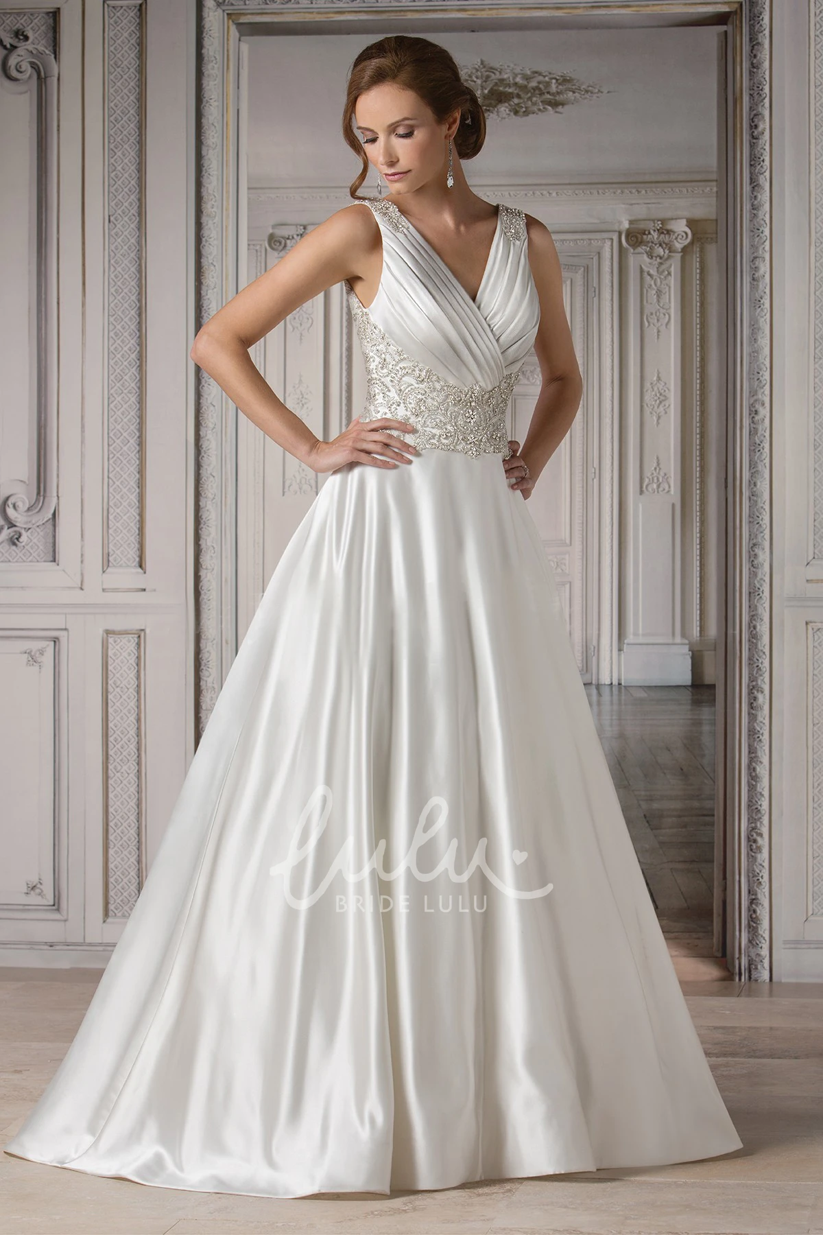 A-Line Ruched Gown with Deep Scoop-Back Bridesmaid Dress 2025