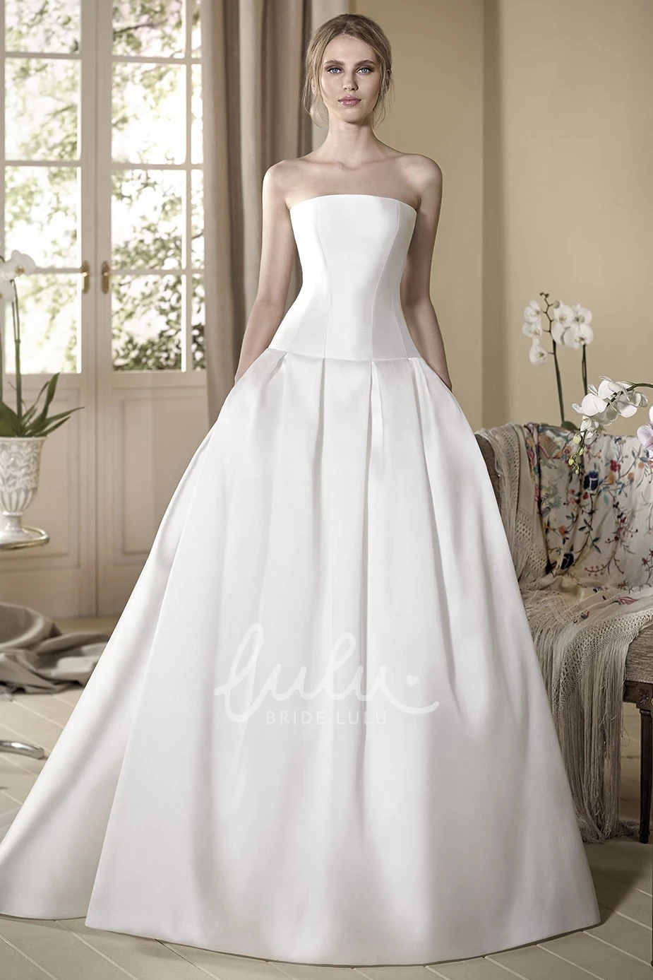 Lace Satin Wedding Dress with Cape A-Line Maxi Cap-Sleeve