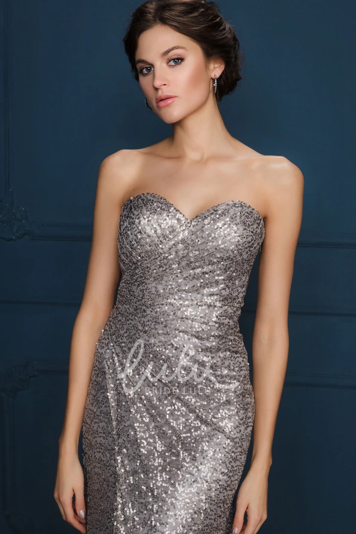 Sequin Sweetheart Sleeveless Sheath Formal Dress