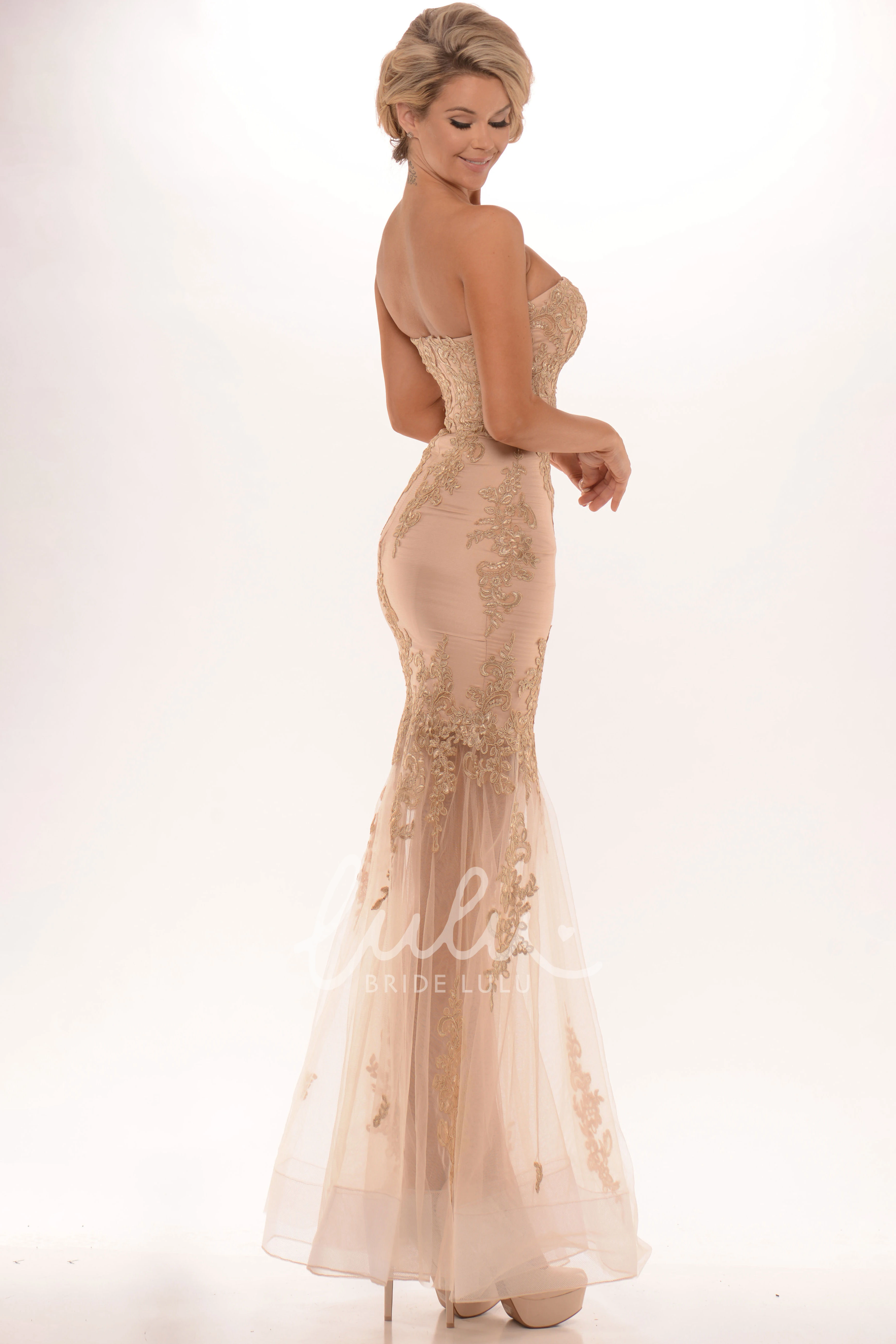 Sweetheart Sleeveless Mermaid Prom Dress with Applique Ankle-Length and Beading