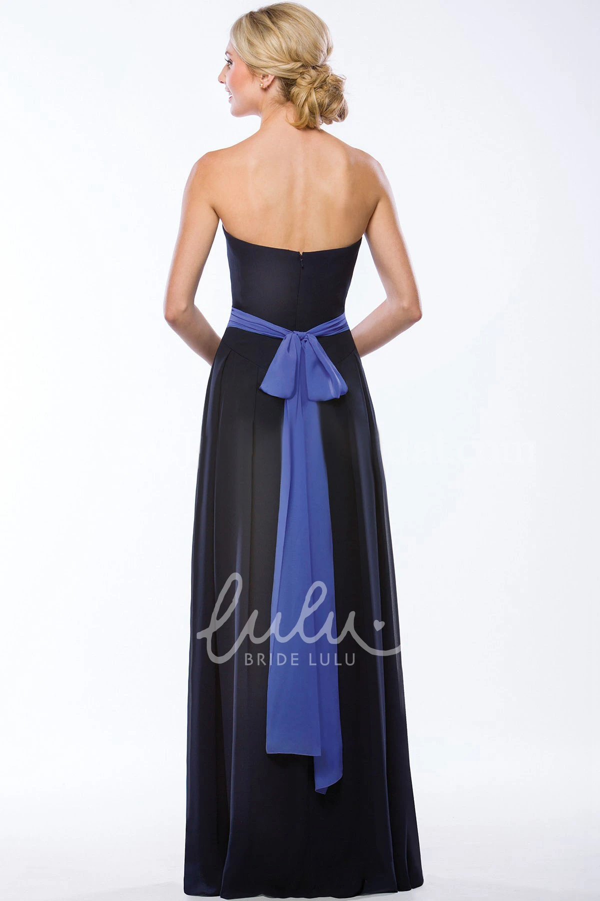 Bow Accent Sweetheart A-Line Floor-Length Bridesmaid Dress