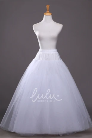 4 Tiers Tutu Tulle Long Dress Petticoat without Steel Ring and Trace