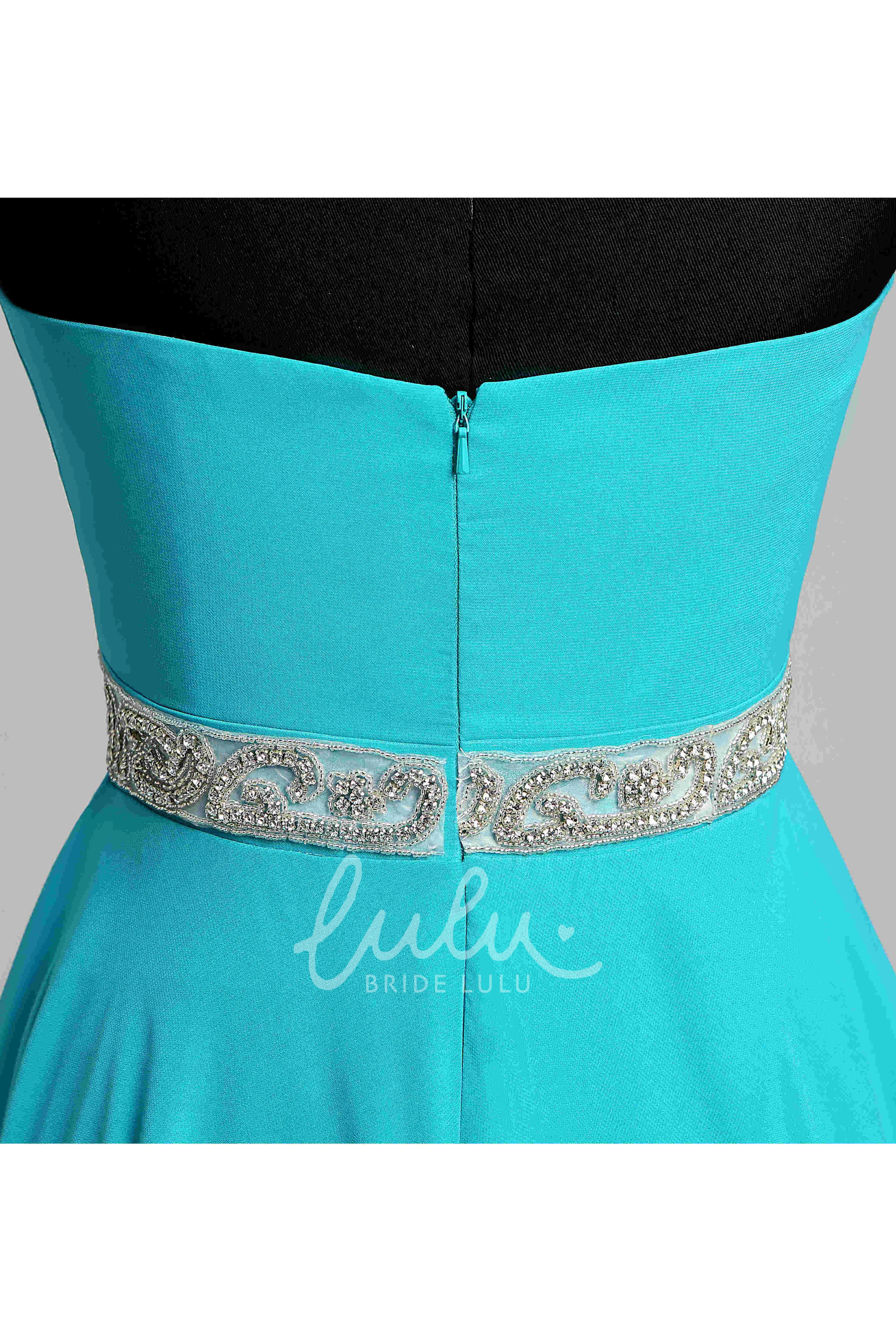 Sweep Train A-line Tulle Dress with Beading Bridesmaid Dress