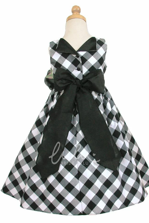 Tiered Sleeveless V-Neck Flower Girl Dress Elegant Wedding Dress