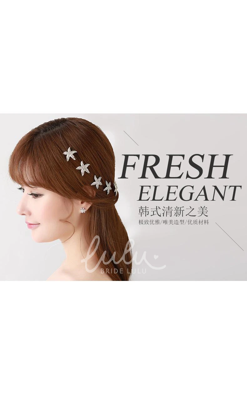 Rhinestone Bridal Hairpin Elegant Wedding Jewelry for Brides