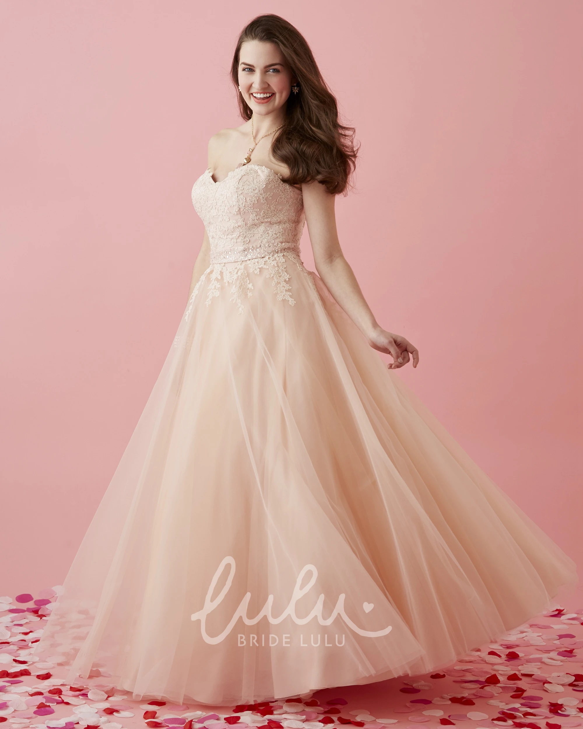 Maxi Sweetheart Tulle Applique Ball Gown Formal Dress with Corset Back