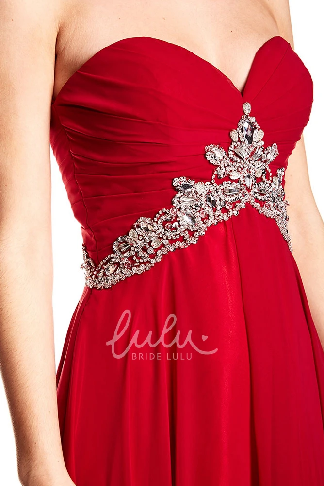 Mermaid Beaded Satin V-Neck Prom Dress Sleeveless Deep-V Back Elegant