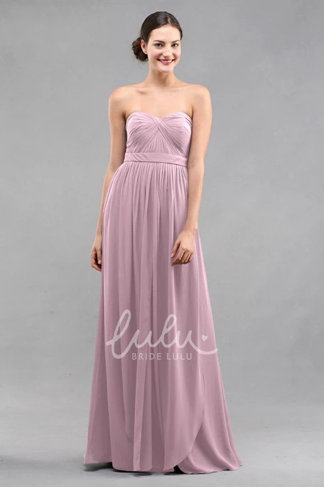 Sweetheart Empire Chiffon Bridesmaid Dress with Criss-Cross Classy Bridesmaid Dress