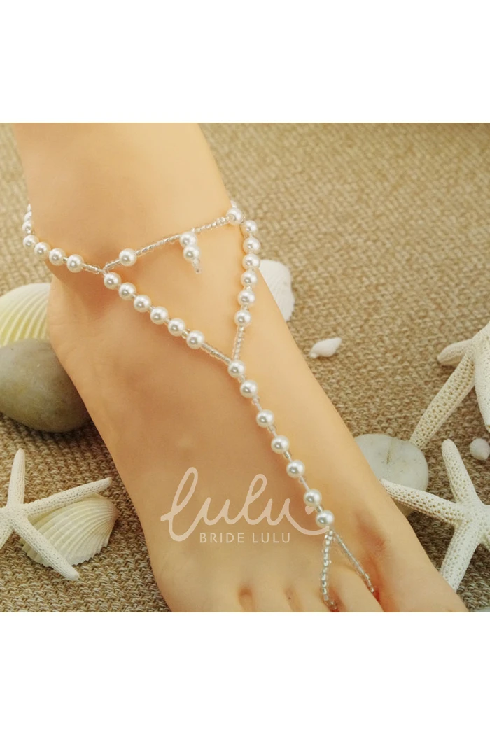 Handmade Pearl Bracelet with Heart Design Perfect for Prom or Wedding Dresses