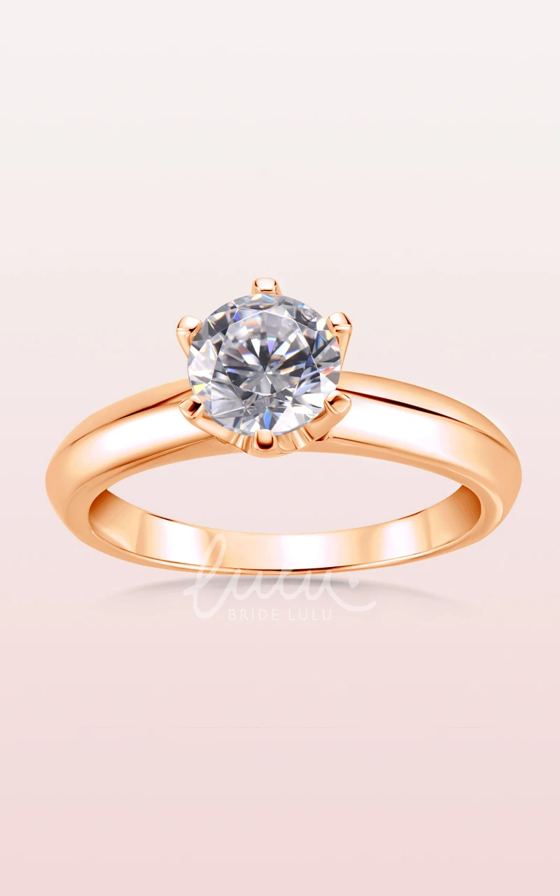 Classic Round Cut 925 Silver Wedding Rings