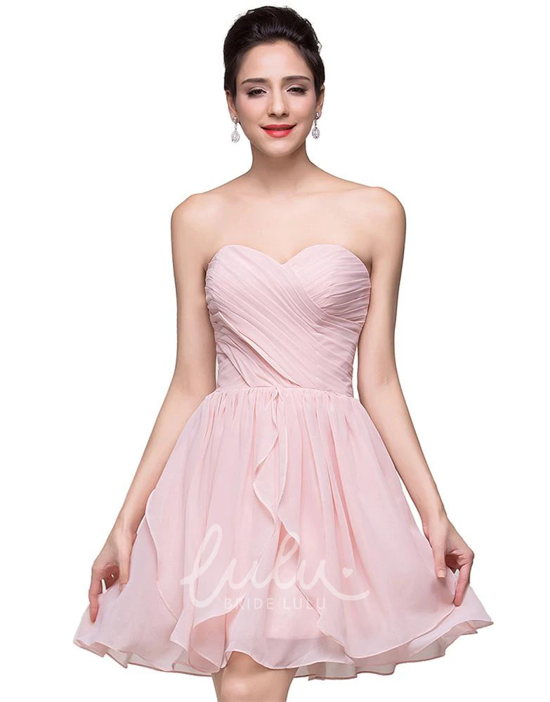 Chiffon Sweetheart Short Homecoming Dress