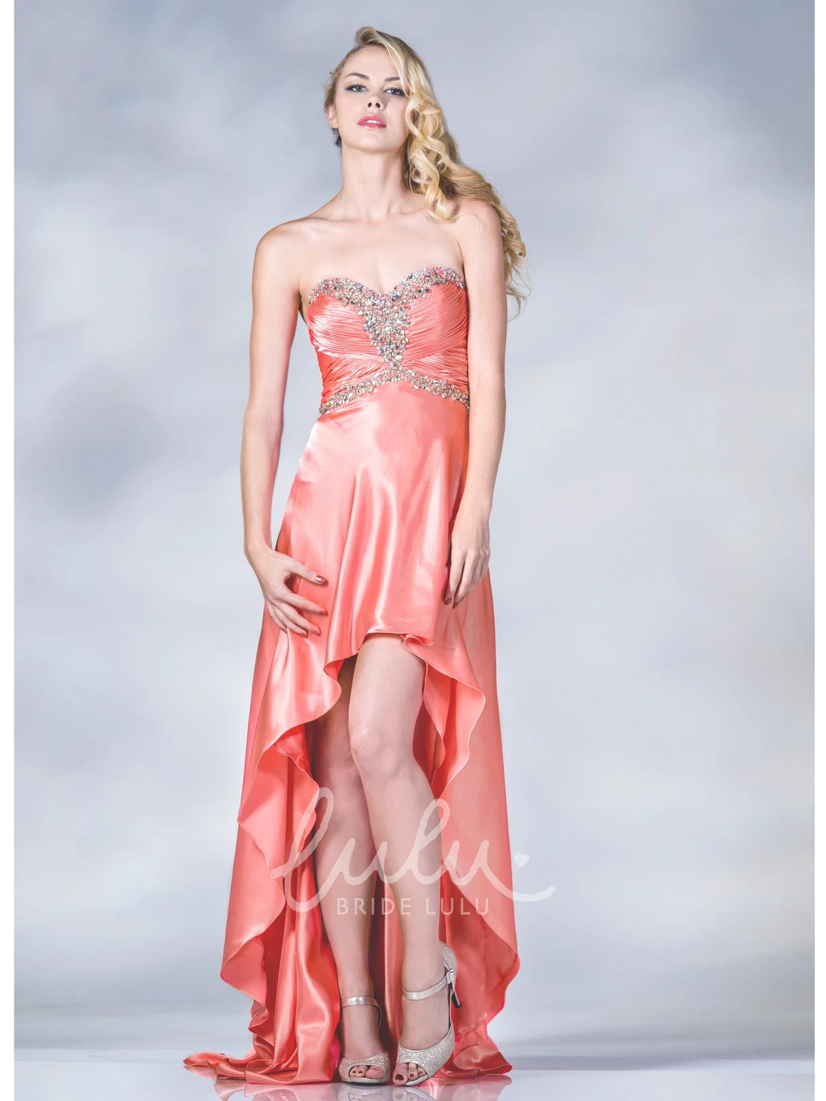 Sweetheart Sleeveless Satin Bridesmaid Dress with Beading and Ruching