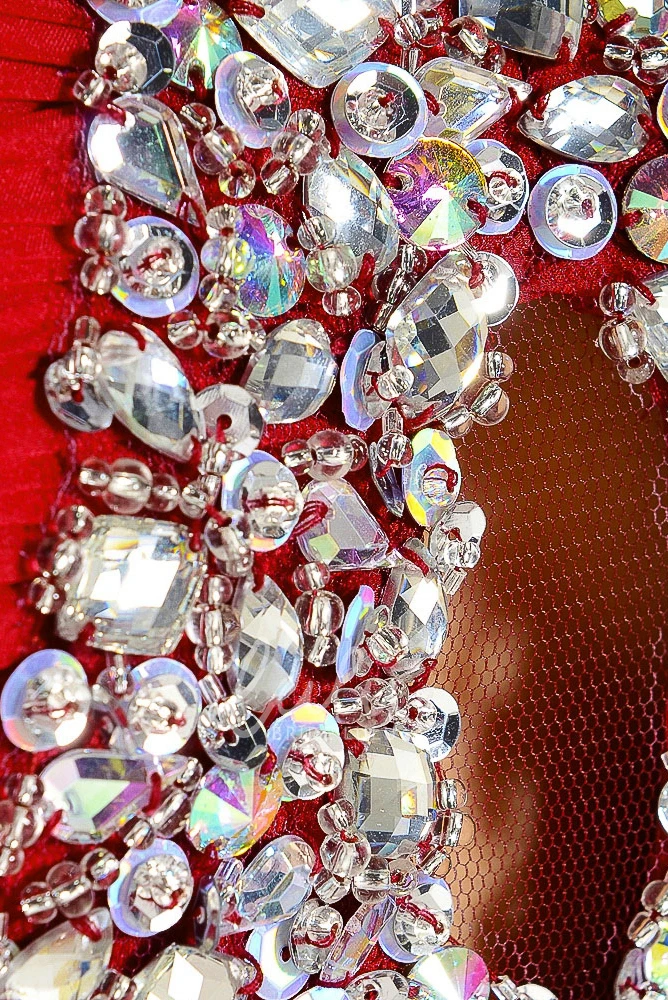 Floor-Length Chiffon Prom Dress with A-Line Silhouette and Beaded Pleats