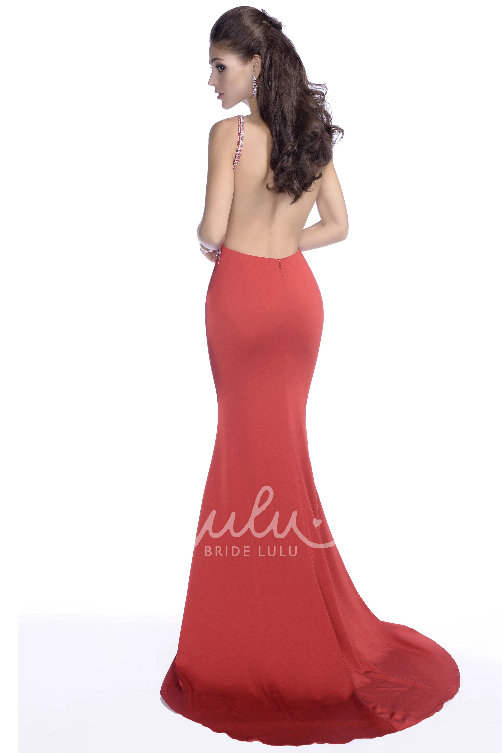 Chiffon Sheath Prom Dress Sleeveless Sequined Bodice Bateau Neckline Unique