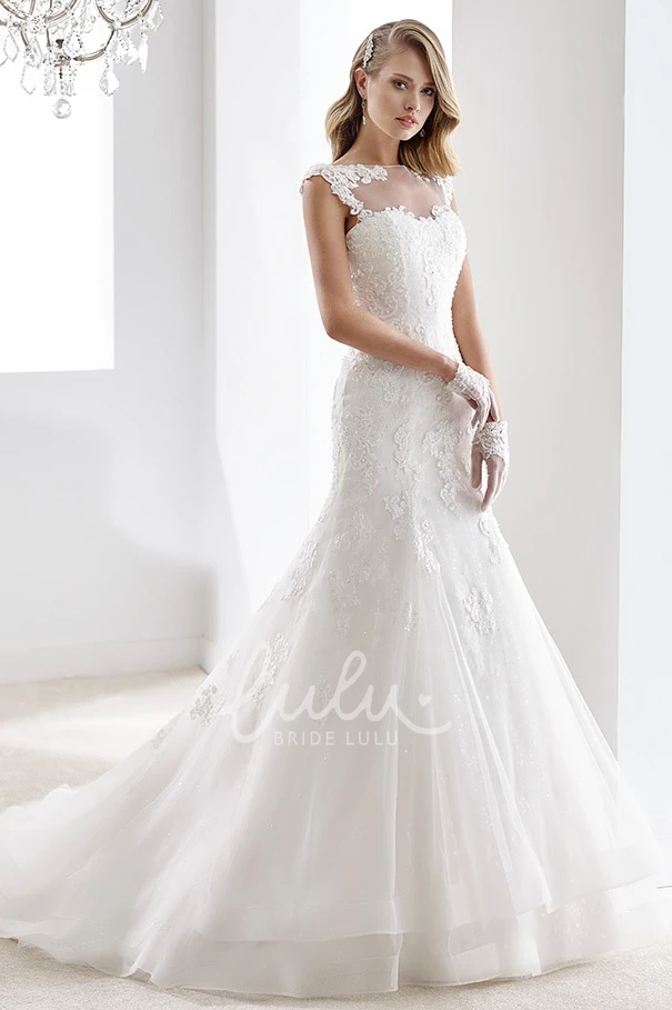 A-line Ruched Wedding Dress with Beaded Belt and Pleated Bodice Elegant Beaded A-line Wedding Dress
