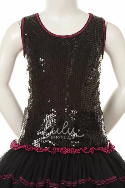 Sleeveless Sequin Mini Flower Girl Dress Modern