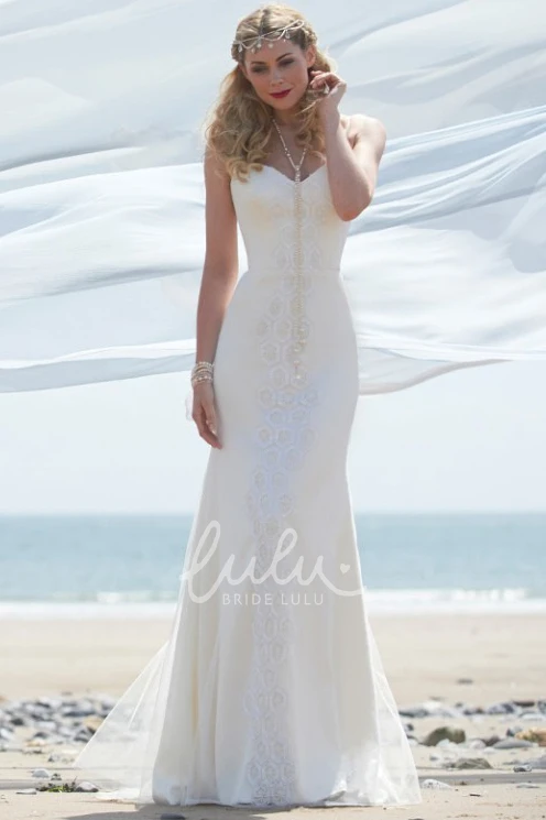 Lace V-Neck Wedding Dress with Straps Elegant Maxi Gown