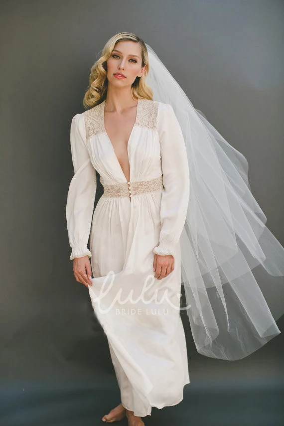 Double-layer Western Style Soft Tulle Wedding Veil