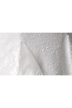 Sequined Mermaid Wedding Dress with Sweetheart Neckline and Tulle Skirt