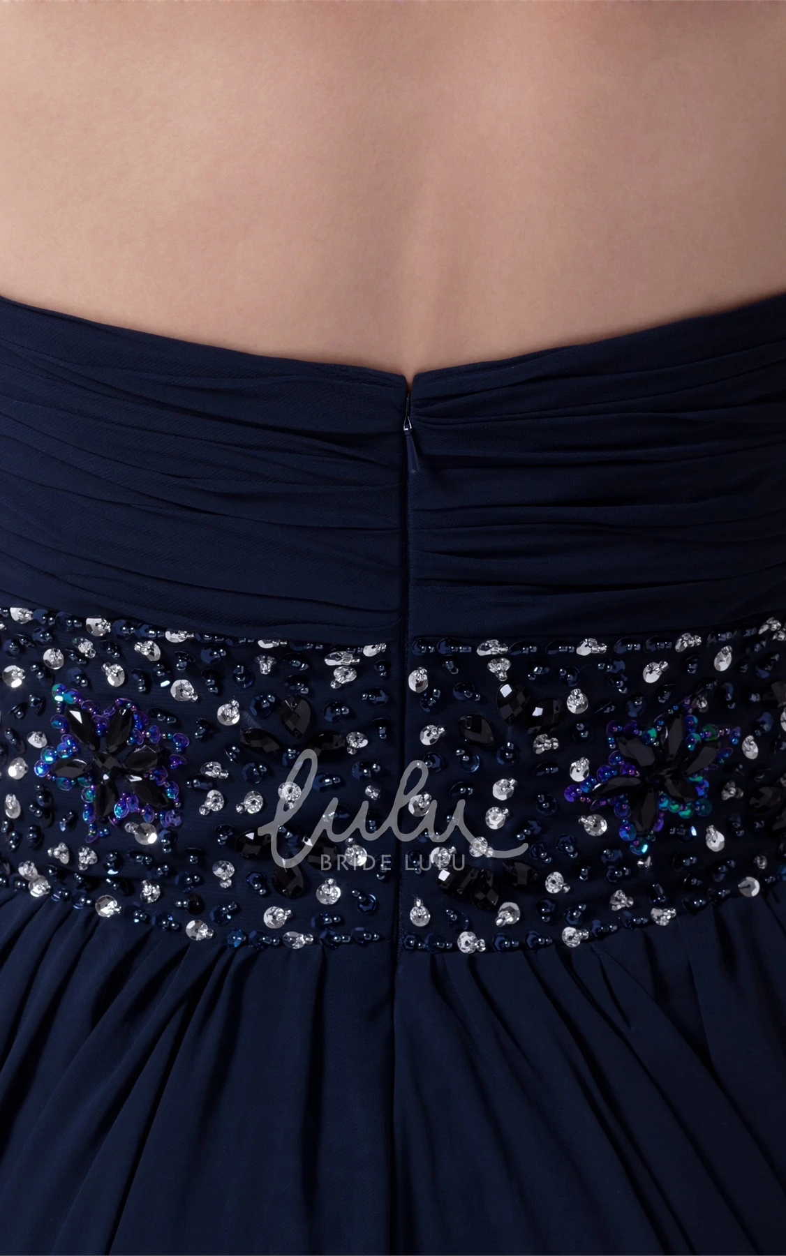 Chiffon Maxi Formal Dress with Beaded Waist and Bolero