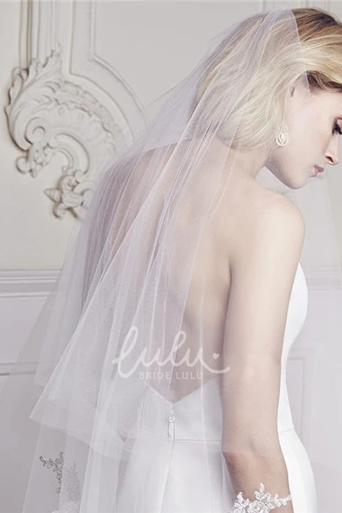 Lace Applique Tulle Wedding Veil Simple Style