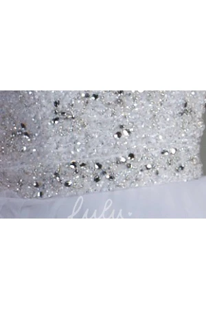 Crystal Bodice Ball Gown Wedding Dress with Sweetheart Neckline