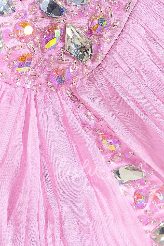 Chiffon Sweetheart Prom Dress Sleeveless Beaded