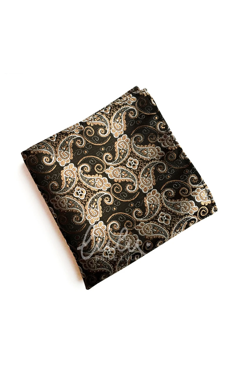 Floral Print and Polka Dot Pocket Square-10 Color Options