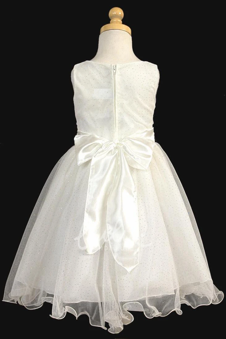 V-Neck Charmeuse Knee-Length Flower Girl Dress Elegant Dress for Women