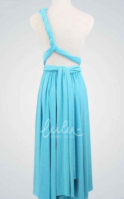 Blue Short Wrap Infinity Bridesmaid Dress Short Blue Wrap Infinity Bridesmaid Women