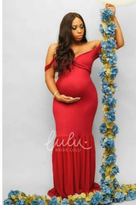 Trumpet Mermaid Maternity Prom Dress with Sweep Train