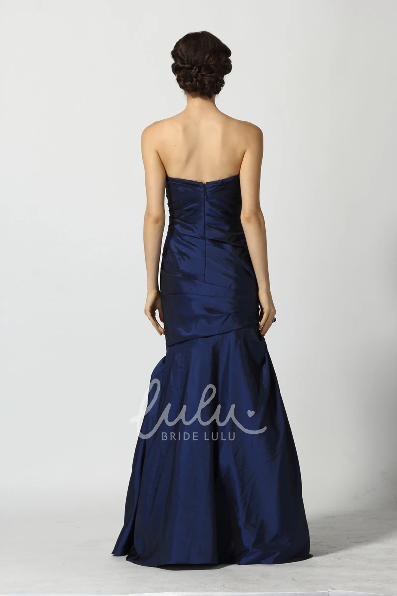 Sweetheart A-Line Taffeta Prom Dress with Beading Floor-length Sleeveless