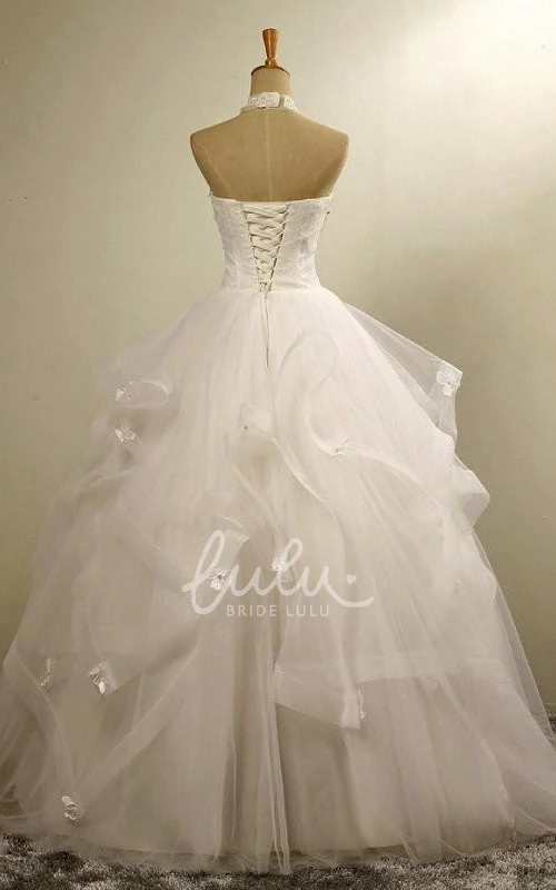 Halter Tulle Lace Organza Ball Gown Dress Modern & Glamorous