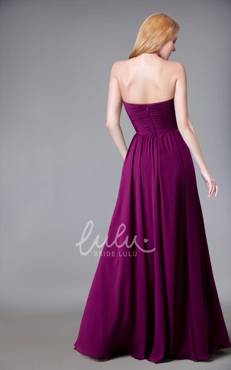 Layered Skirt Sweetheart Chiffon Bridesmaid Dress for Women