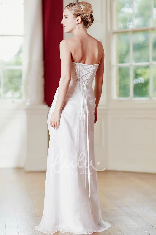 Sweetheart Satin&Tulle Beaded Wedding Dress with Corset Back