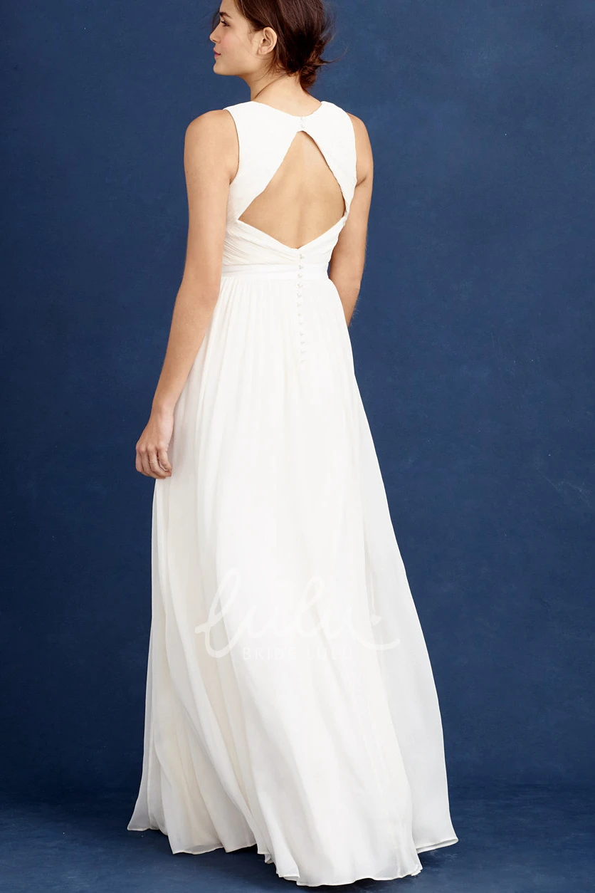 Jeweled Chiffon A-Line Maxi Wedding Dress Unique & Glamorous