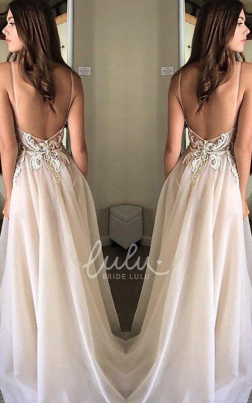 Chiffon Sleeveless A-Line Formal Formal Dress with Appliques