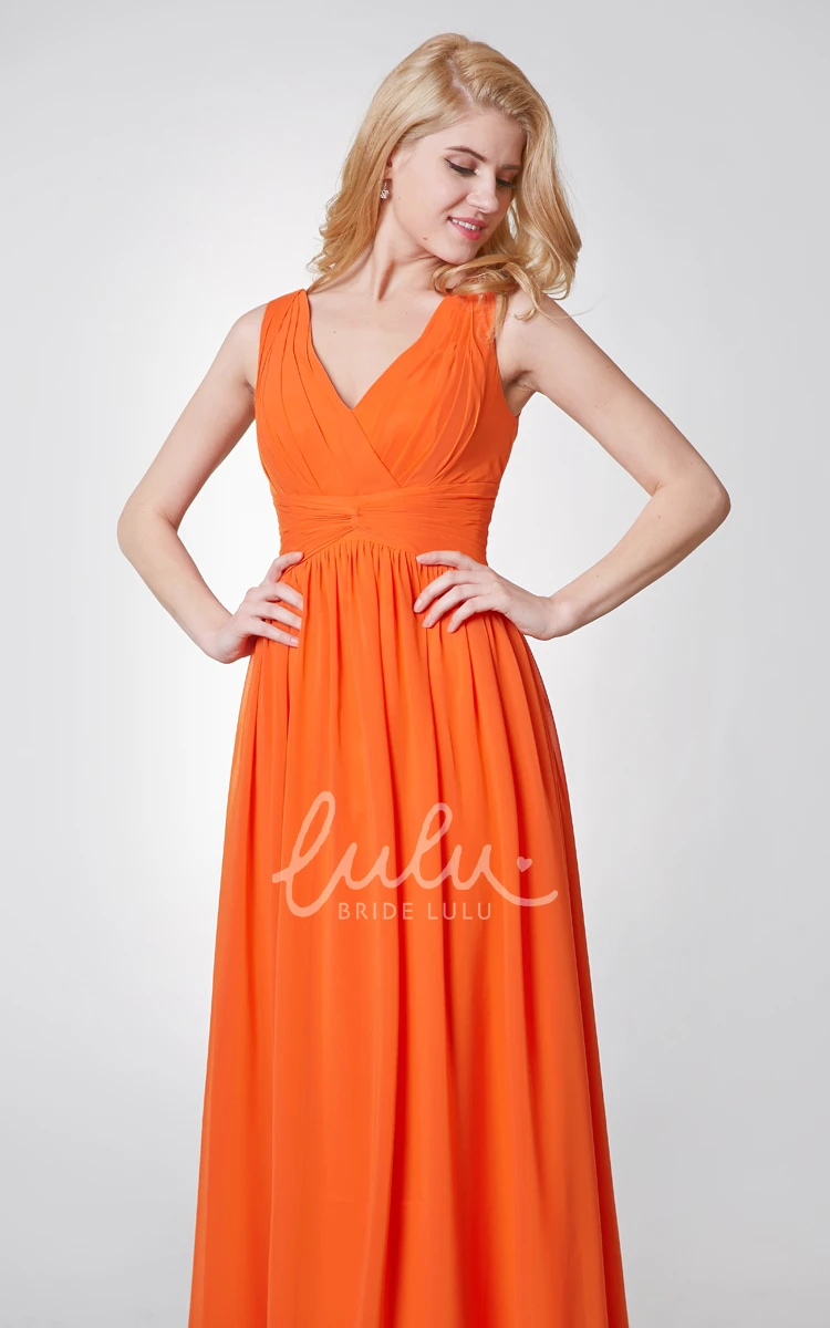 Empire Ruched Chiffon Bridesmaid Dress Flowy and Timeless