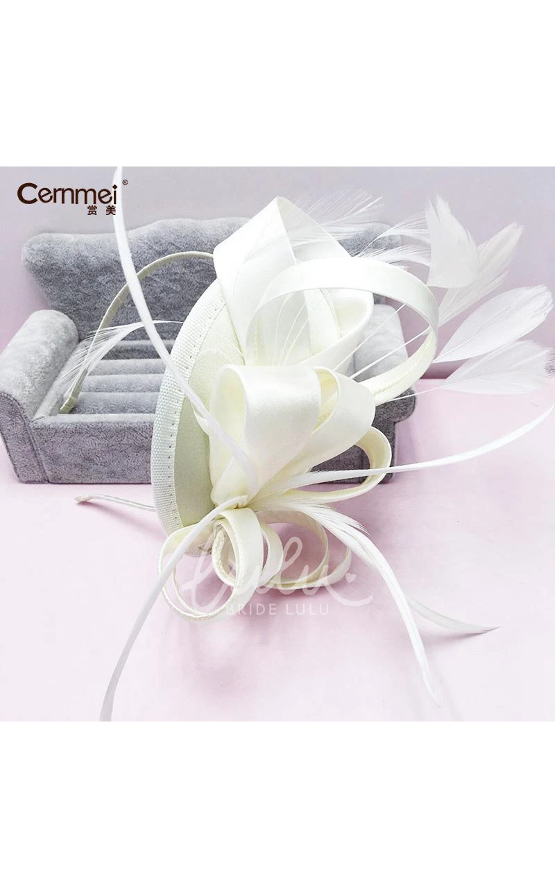 Europe Sapphire Blue Satin Hair Band Bridal Wedding Dress with Red Headdress