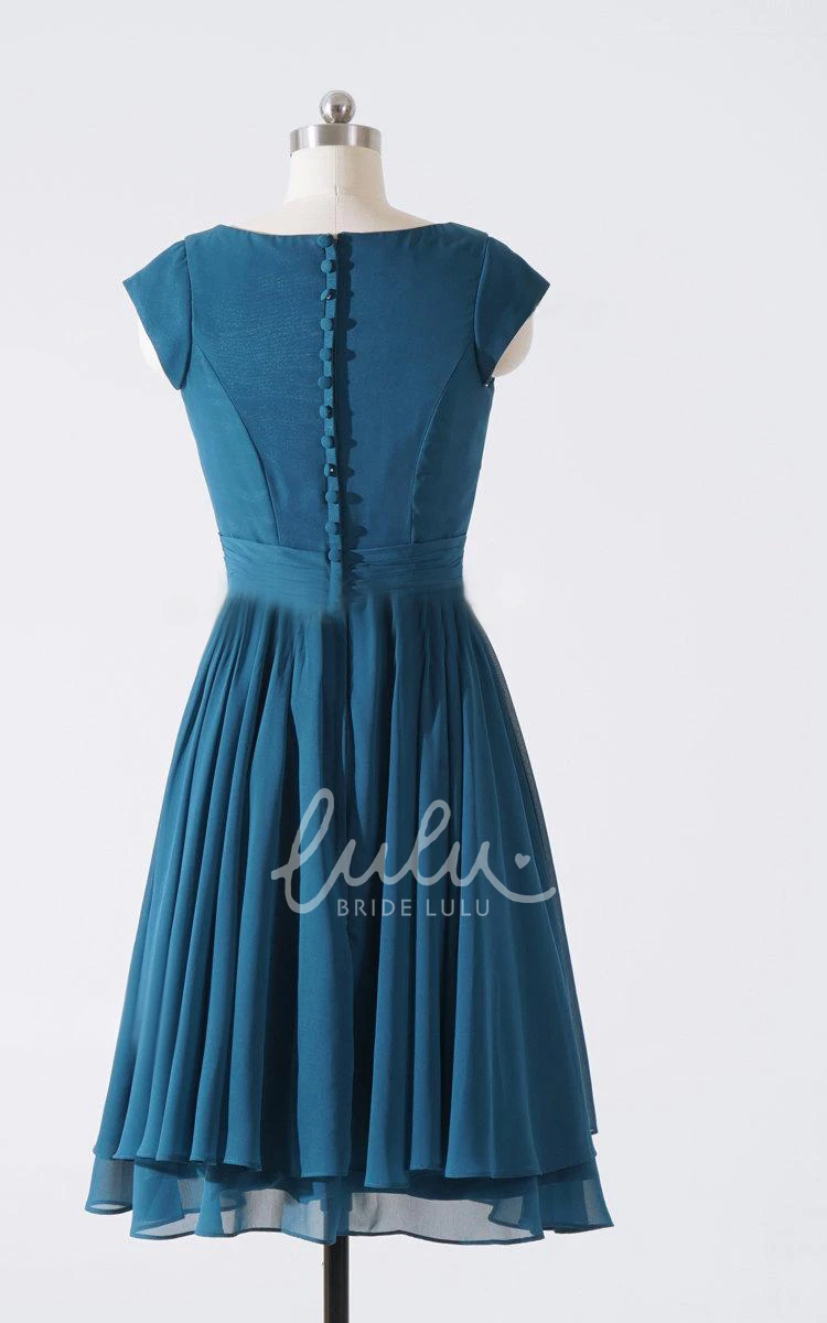 Knee-length A-line Chiffon Bridesmaid Dress