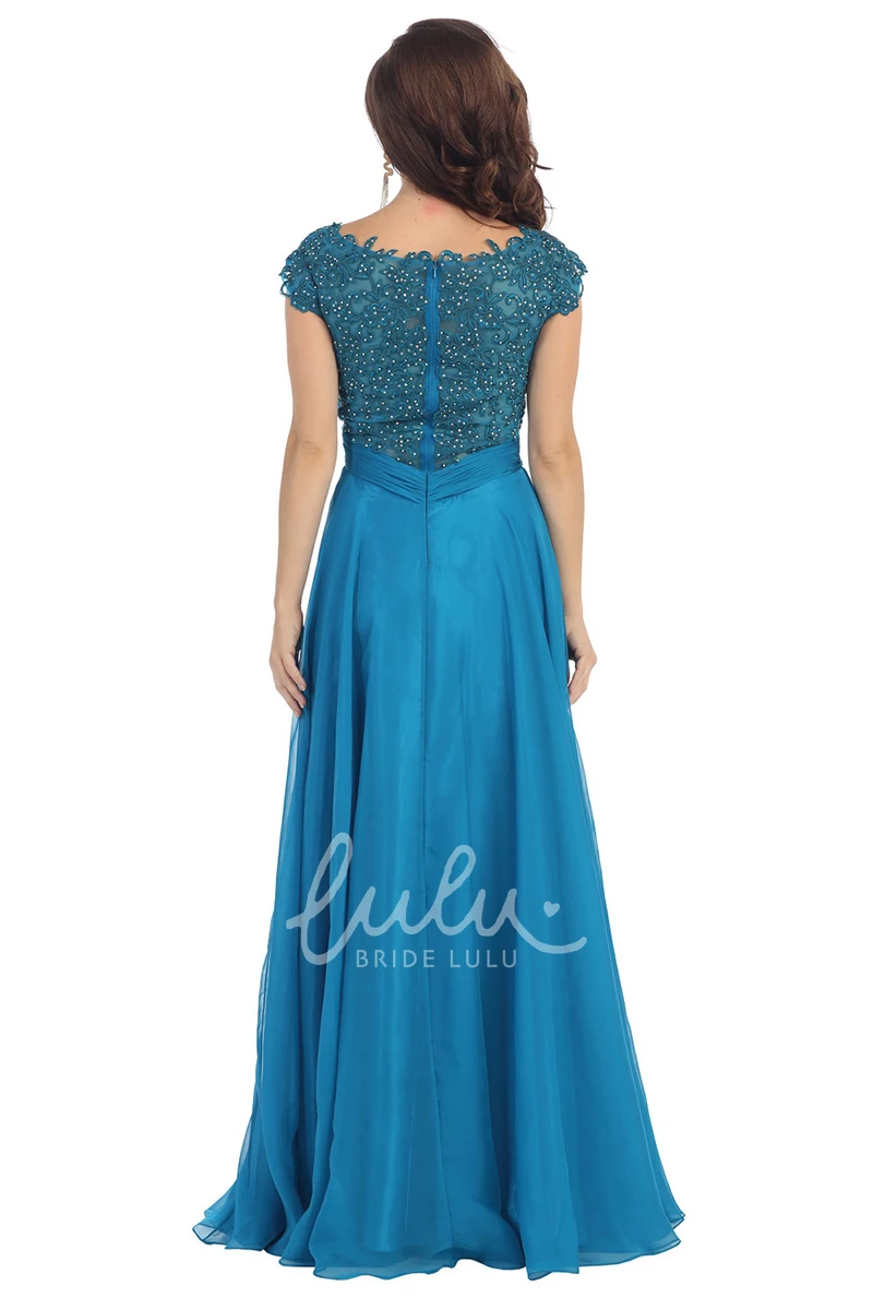 A-Line Chiffon Illusion Dress with Criss Cross and Embroidery Modern Prom Dress 2025