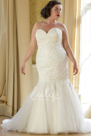 Mermaid Organza Lace-Up Bridal Gown with Removable Short-Sleeve Lace Top